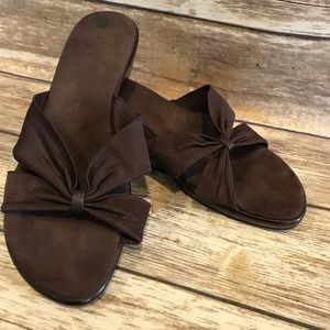 Dark Brown Wedge Sandal - Women’s 10